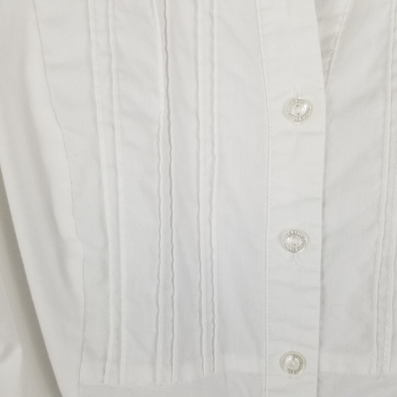 LADY DUTCH | ruched arms collared button up shirt - Picture 2 of 5